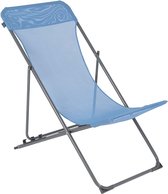Bol.com Bo-Camp Penco Strandstoel - 3 standen - Oxford Polyester - Blauw aanbieding