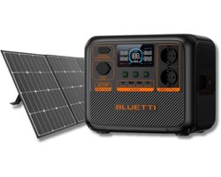 Bluetti & Voltero - Zonnepaneel set - AC70P 864Wh LiFePo4 Power Station - S160 160W zonnepaneel - Opgeladen binnen 45 minuten - Voor camperen, thuisbatterij, black-out, reizen, stroomuitval