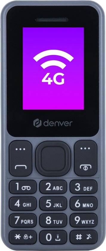 Foto: Denver senioren mobiele telefoon 4g grote toetsen gsm simlockvrij bluetooth fas1860l