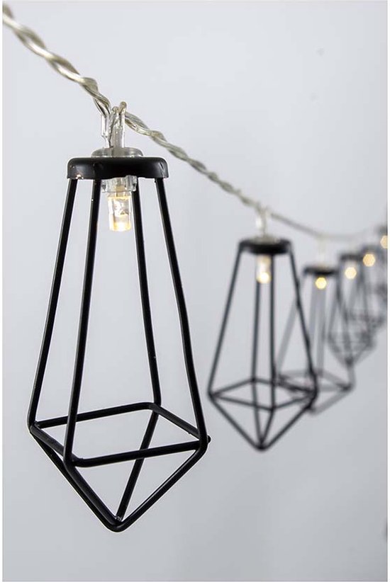 Bo-Camp - Industrial - Lichtketting - Galvin - 10 Lichten - 5 Lumen - Zwart — afbeelding 2