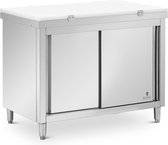 Bol.com Royal Catering RVS werkkast - 120 x 70 cm - 500 kg draagvermogen - inclusief snijplaat - Royal Catering aanbieding