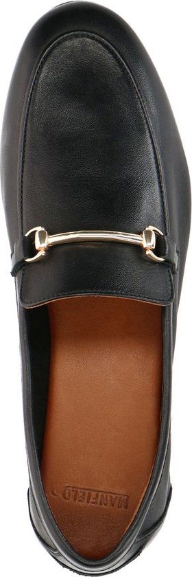 Manfield - Femme - Mocassins en cuir noir - Taille 40