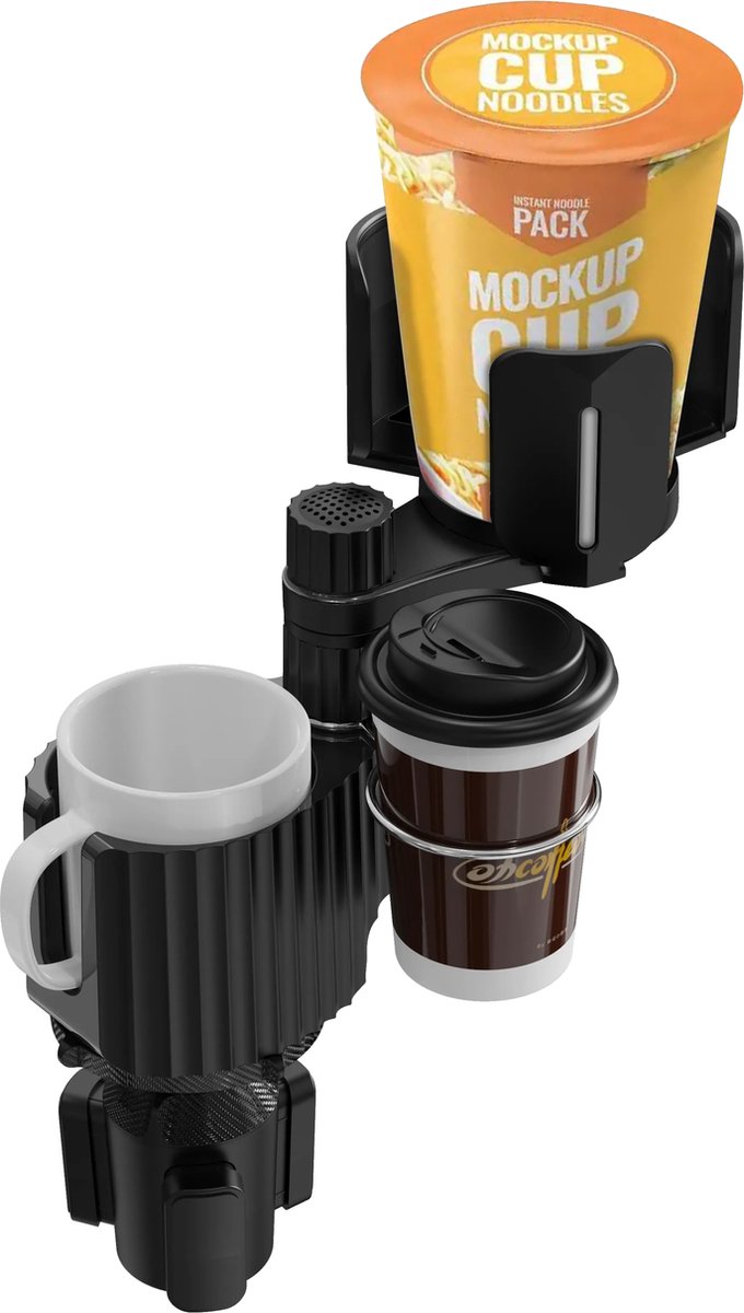 Bekerhouder Auto - 3 in 1 - Autohouder - 360° Draaibaar - Multifunctioneel - Auto accessoires