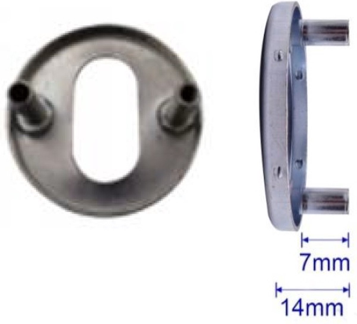 Sleutelgat rozet rond aluminium F1
