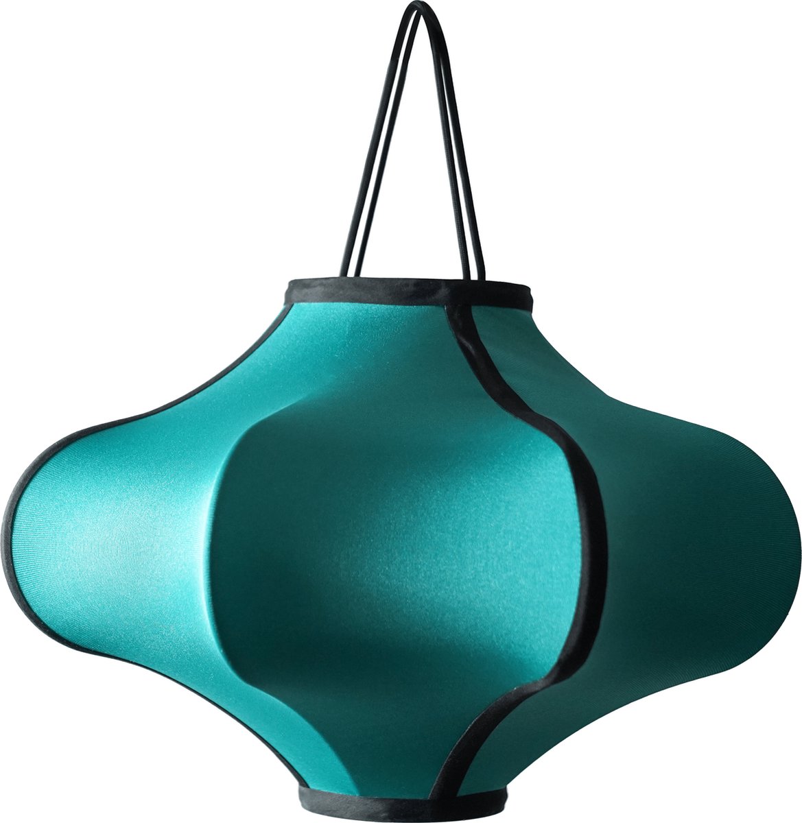 Lampenkap 40cm-Lantaarn-Elastische Stof-Turquoise 'Lumi'