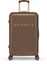 SUITSUIT Reiskoffer 66x43x24 - Reiskoffer met wielen - Lichtgewicht koffer - Veilig TSA cijferslot - 59L koffer inhoud - Fab Seventies Reiskoffers Cocoa Brown - Bruin