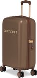 Bruine SUITSUIT handbagage koffer van 55 x 36 x 22 cm met TSA-slot.