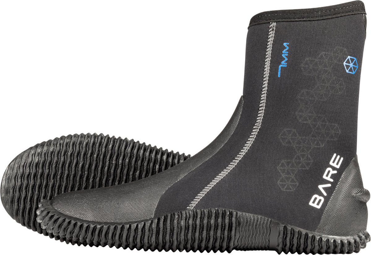 Bare 7mm S-Flex Boots - Duiklaarzen - Volwassenen - Zwart - 36