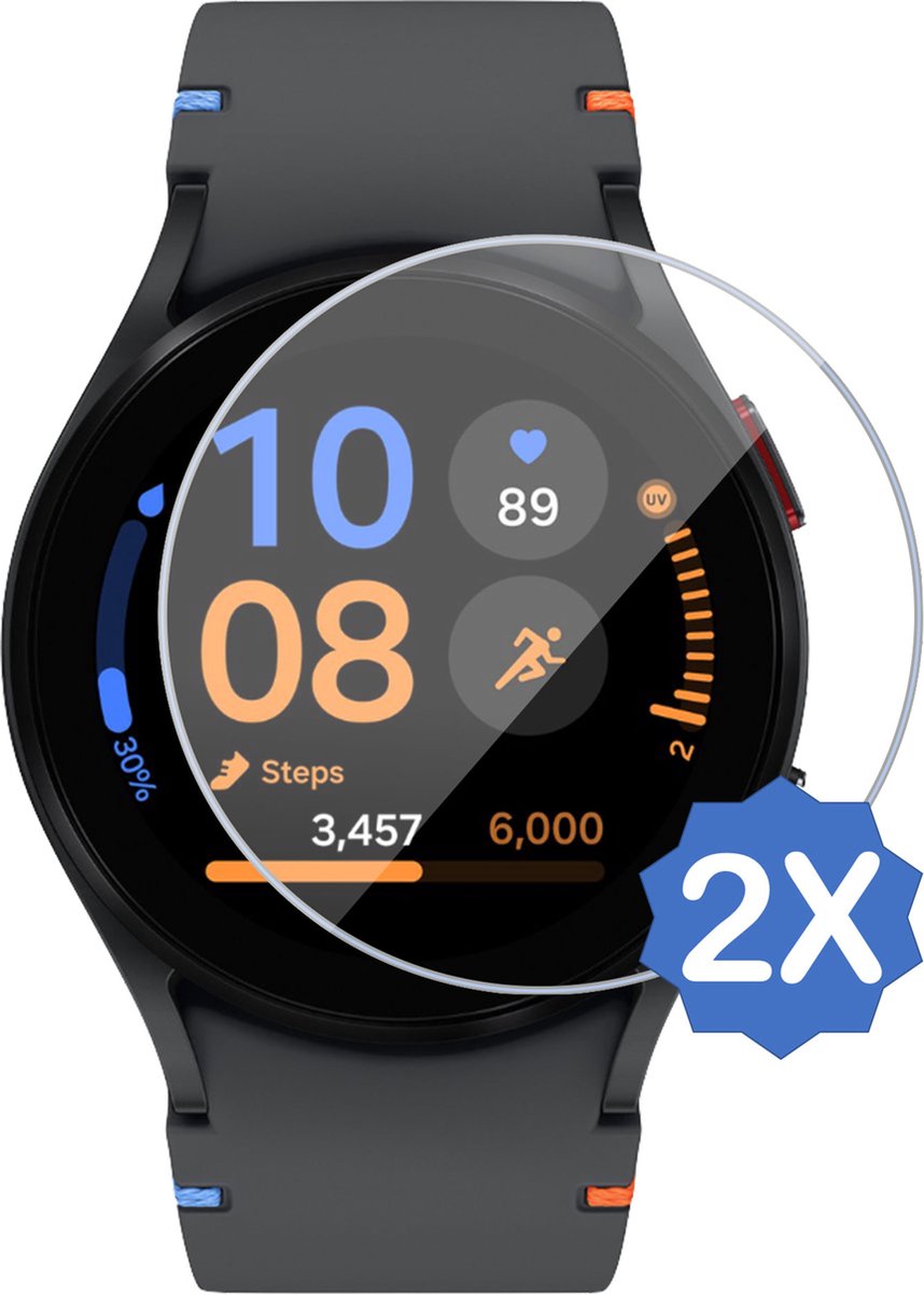 2x Screenprotector geschikt voor Samsung Galaxy Watch FE 40mm - Folie Screen Protector