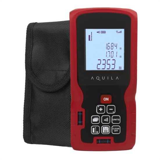 Foto: Aquila laser afstandsmeter digitaal tot 40 meter lasermeter afstandsmeters met 2x waterpas laserafstandmeter en laser meter afstandmeter incl batterijen