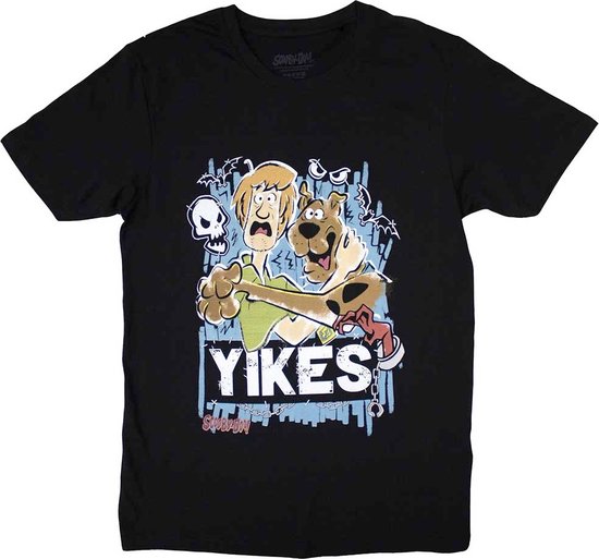 Scooby-Doo - Yikes! Heren T-shirt - XL - Zwart