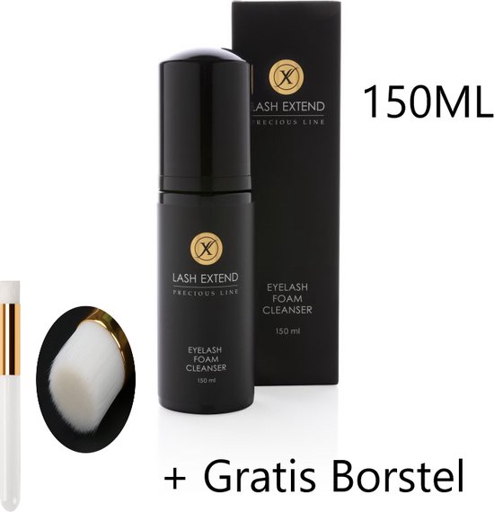 Lash Extend - Eyelash Foam + Gratis Borstel - 150ML - Wimper Foam - Wimper shampoo -