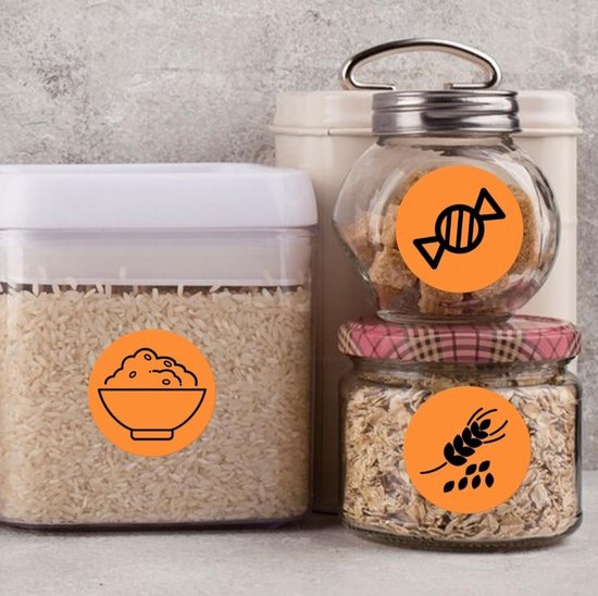 Autocollants op rol 35 mm ronds - 6x Rolx 1000 étiquettes rondes par rouleau (6000 pièces) - Étiquettes Oranje fluor mat op rol - Étiquette thermique Autocollants Colorés