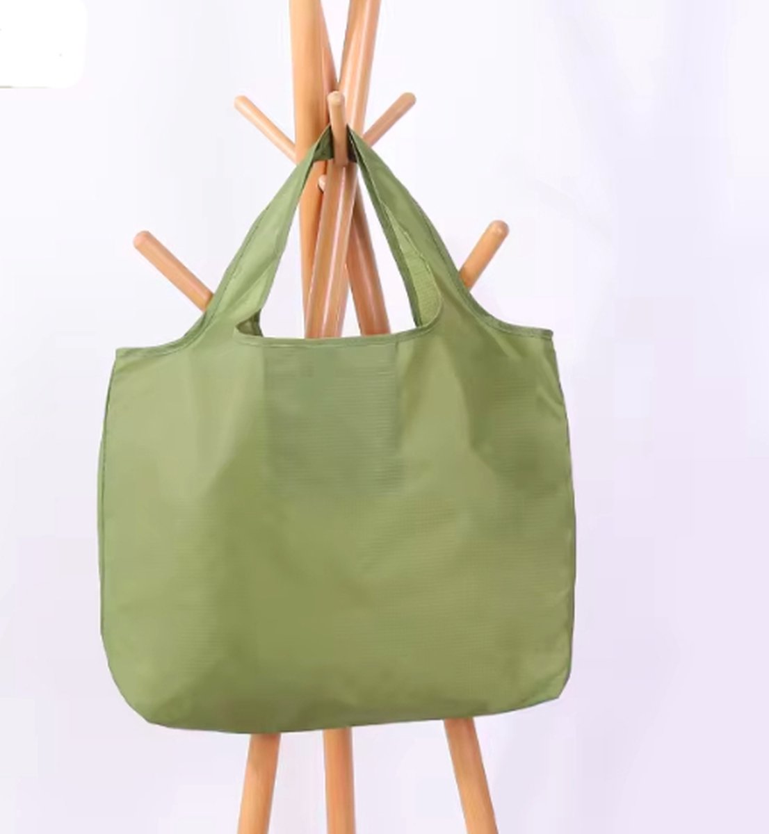 boodschappentas, Shopper strandtas herbruikbaar en opvouwbaar groot formaat kleur groen