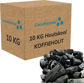 Bol.com CocoNamvie - Houtskool van koffiehout - 10Kg - Handig verpakt in een doos aanbieding