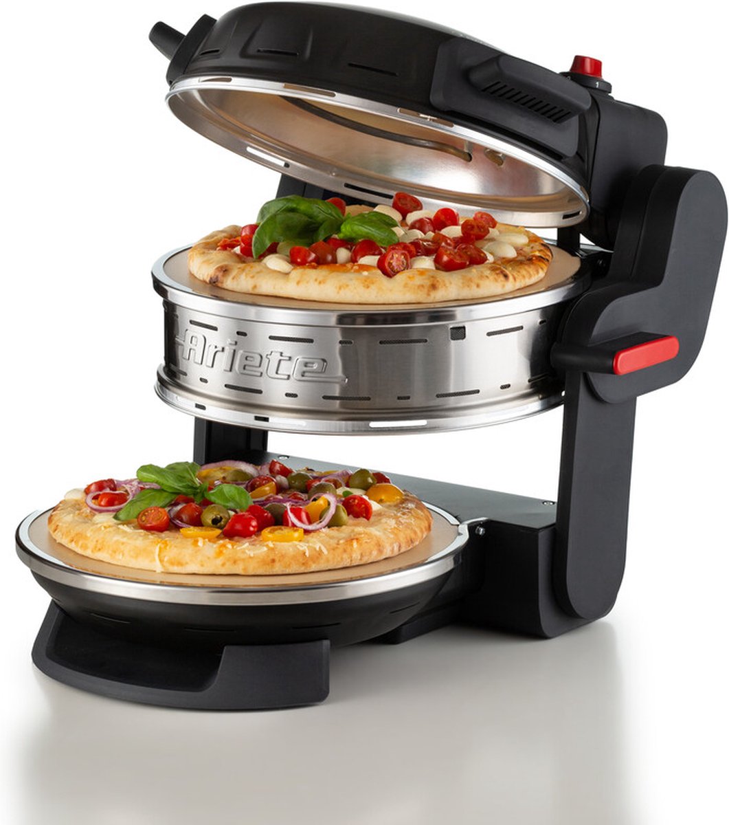 Ariete - PIZZERIA - dubbele pizzaoven - 2300W - 2 pizza's tegelijk - max. 400 °C - zwart