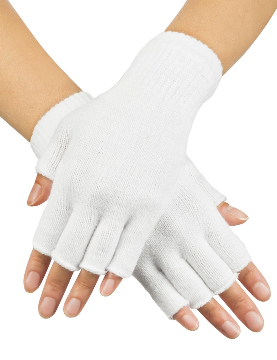 Vingerloze handschoenen wit