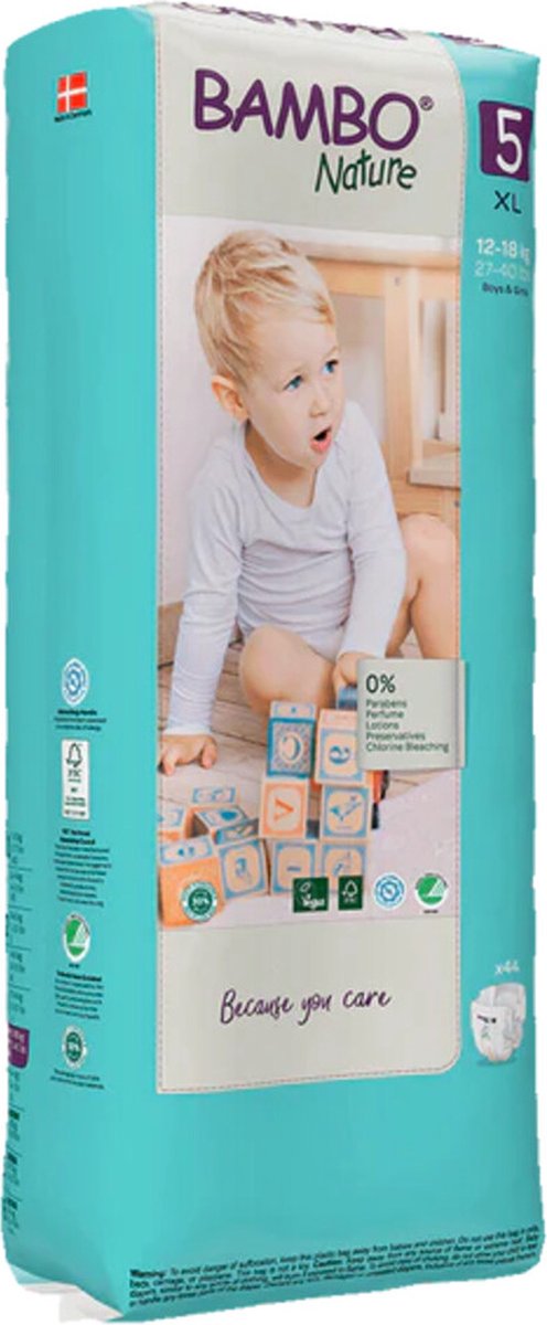 Goedkoopste 3x Bambo Nature Luiers Maat 5 (12-18 kg) 44 stuks