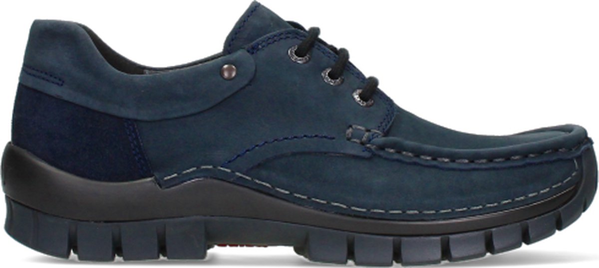 Wolky Veterschoenen Fly blauw nubuck