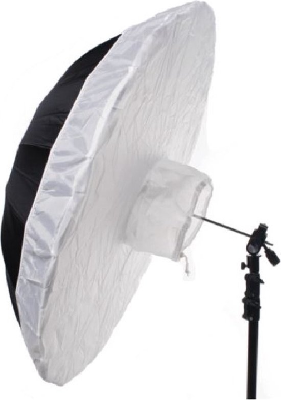 BRESSER Flitsparaplu - BR-BB150 - Paraplu Octabox 150cm - Zwart/Zilver - Incl. Diffusor