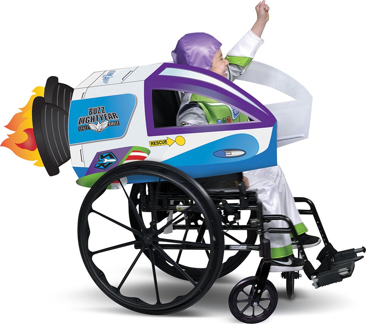 DISNEY - TOY STORY 4, Buzz Lightyear Ruimteschip Adaptieve rolstoelhoes, Maat One Size, Jongens