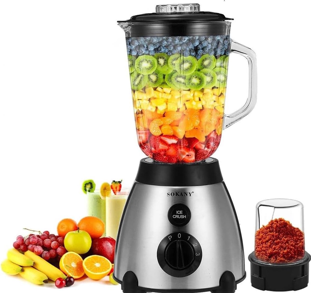 Sokany Blender 2 in 1 - Sokany Blender 400W - Purpose Blender - Power Nutri 2-in-1 Blender - 400 Watt  Blender -