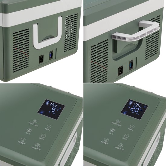 Auto koelbox Arnesano elektrisch legergroen 60x34,5x26 cm 15 L in.tec van in.tec — afbeelding 4