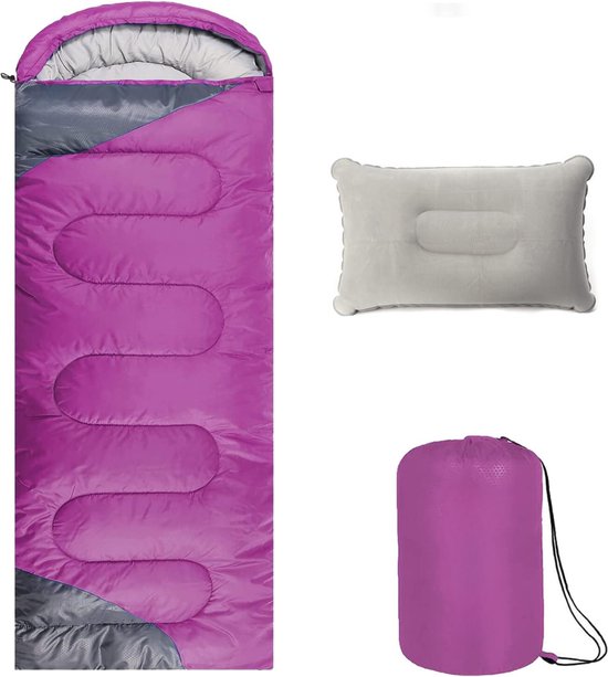 KingCamp Sac de couchage pour adultes, par temps froid et chaud, extra large, grand et grand, sac en flanelle imperméable, accessoires essentiels pour le camping, la randonnée, l'intérieur et