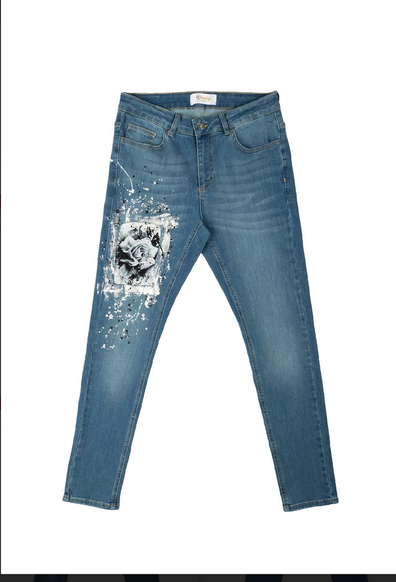 jeans black roses maat 38