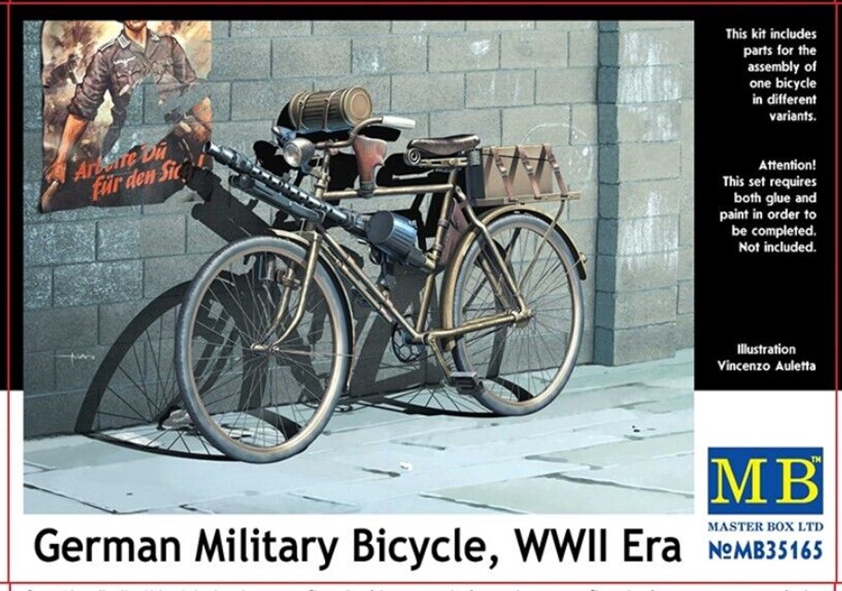Master Box Modelbouwpakket Militaire voertuigen - 35165 Duitse Militaire Fiets - WO II-tijdperk Plastic - 1:35 - Modelbouw