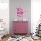 Muursticker - Do What You Love - 58 x 61 - Roze