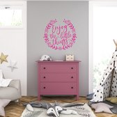 Muursticker - Enjoy The Little Things - 58 x 62 - Roze