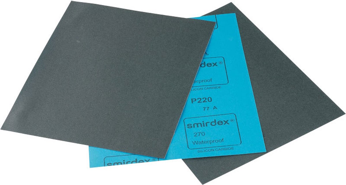 SMIRDEX Waterproof schuurpapier | P1500 | 230mm x 280mm | Autoschade herstel | Professionele kwaliteit