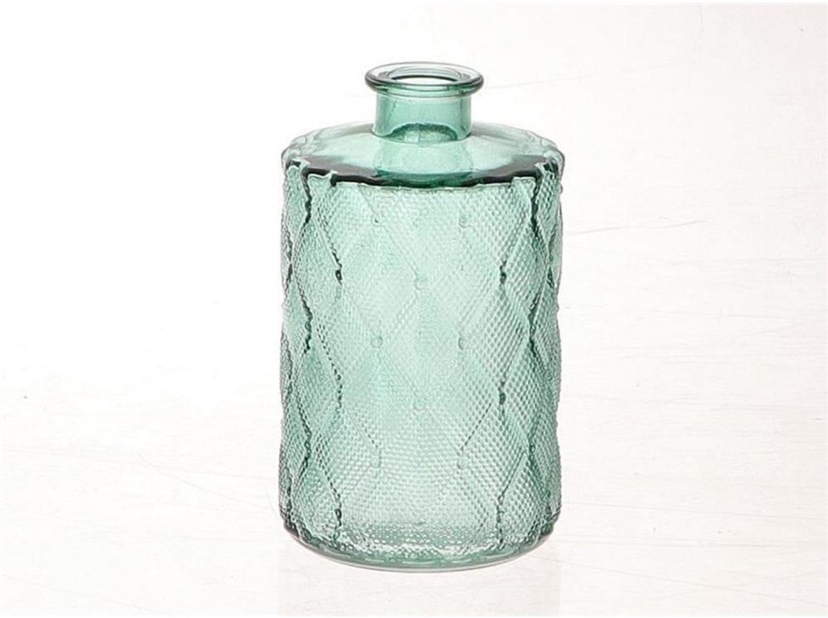 HBX Natural Living Vaas glas Vinty Ø9xh15cm groen