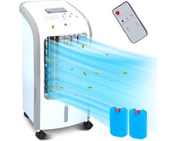 airconditioning zor Alpina Mobiele airconditioning, zonder afvoerslang, met afstandsbediening, timer, 7,5 uur, 60 dBA, 2-in-1 luchtkoeler, luchtbevochtiger, mobiele ventilator met waterkoeling, mobiele