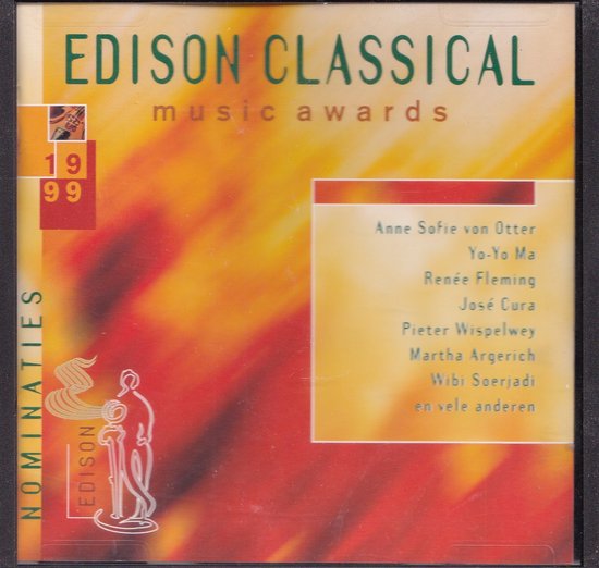 Edison Classical Music Awards 1999 Nominaties met lijst van artiesten zoals Anne Sofie von Otter en Yo-Yo Ma.