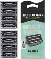 Boldking Scheermesjes Sensitive - Scheermes vrouw & man - 8 scheermesjes voor de gevoelige huid - Heren & Dames - 8 Razor Blades