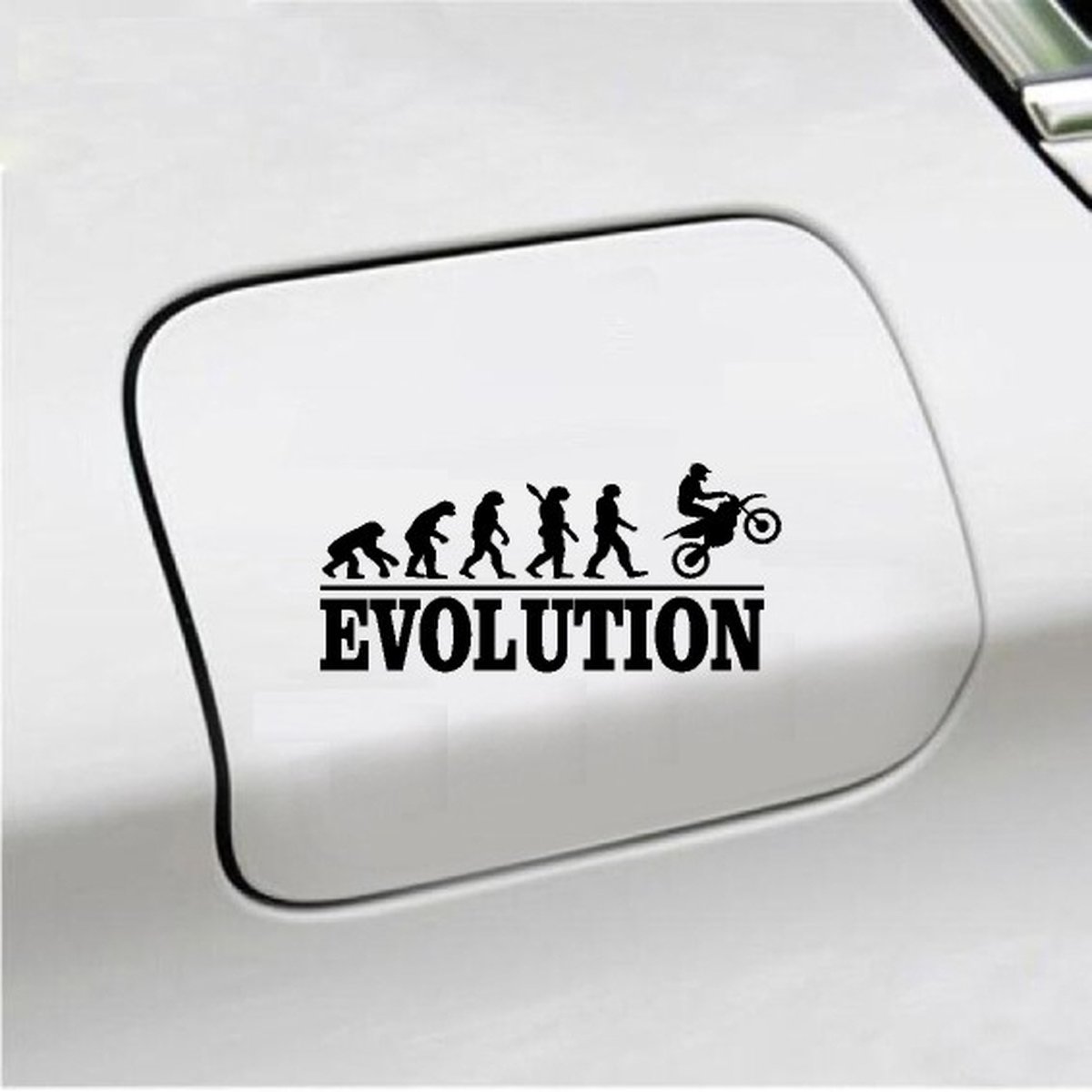 Bumpersticker - Evolution Motercross - 20x9.3 - Zwart