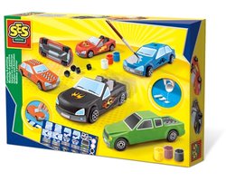 foto van SES Creative Gieten en schilderen - Auto's - Kinderspeelgoed - Knutselen Jongens - Auto Speelgoed - Vanaf 5 jaar