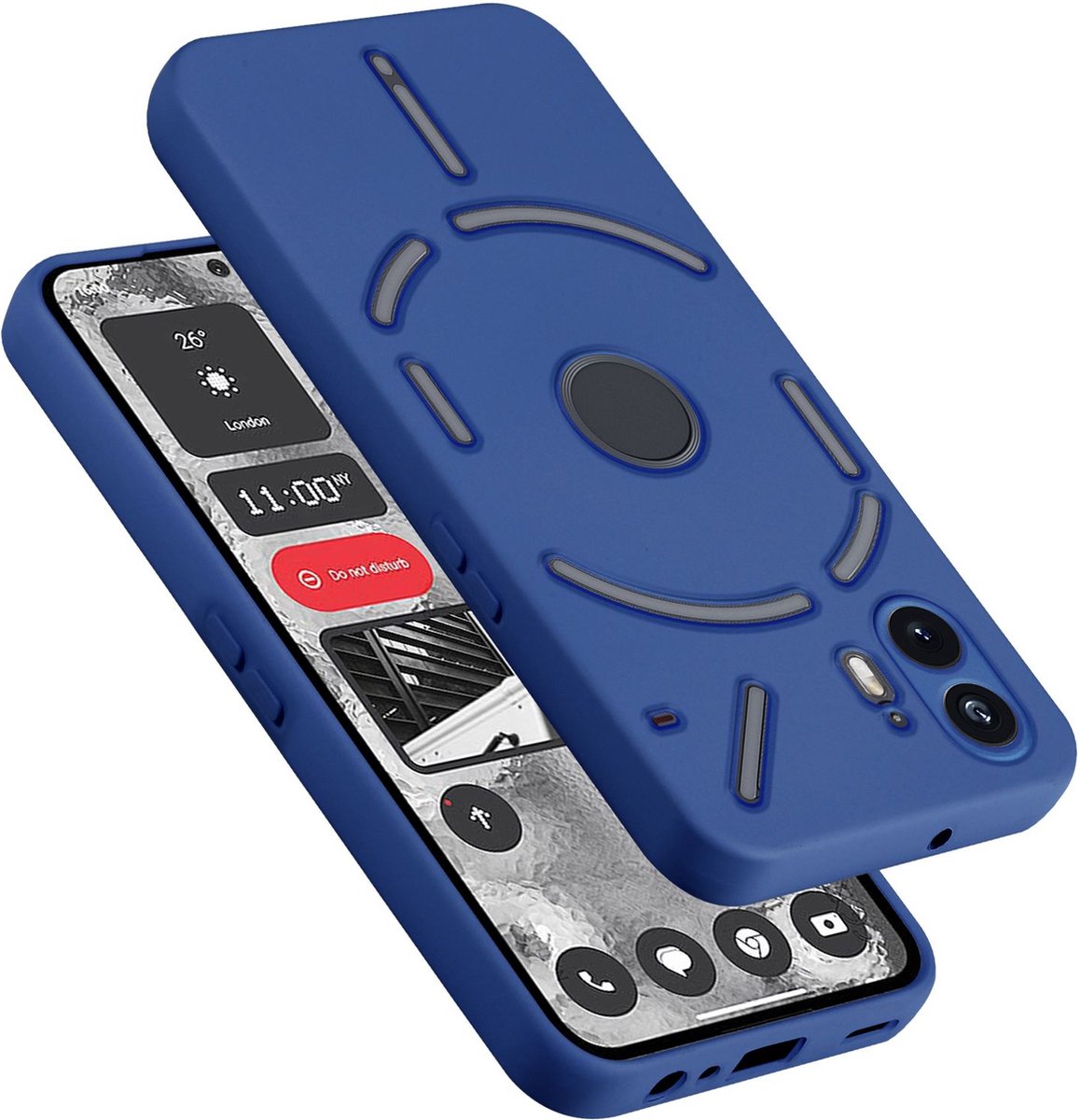 Cadorabo Hoesje geschikt voor Nothing Phone 2 in LIQUID BLAUW - Beschermhoes gemaakt van flexibel TPU silicone Case Cover
