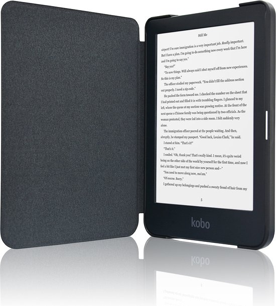 Goodline® - Hoesje geschikt voor de Kobo Clara HD (6") N249 - Hard Cover Hoes / Slimfit Sleepcover - Zwart van Goodline — afbeelding 2