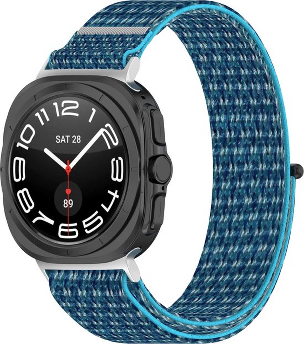 Stravo Nylon Bandje – Geschikt voor Samsung Galaxy Watch Ultra 2 (2026) / Ultra (2024/2025) – klittenbandje Horlogebandje – Kleuren 4#