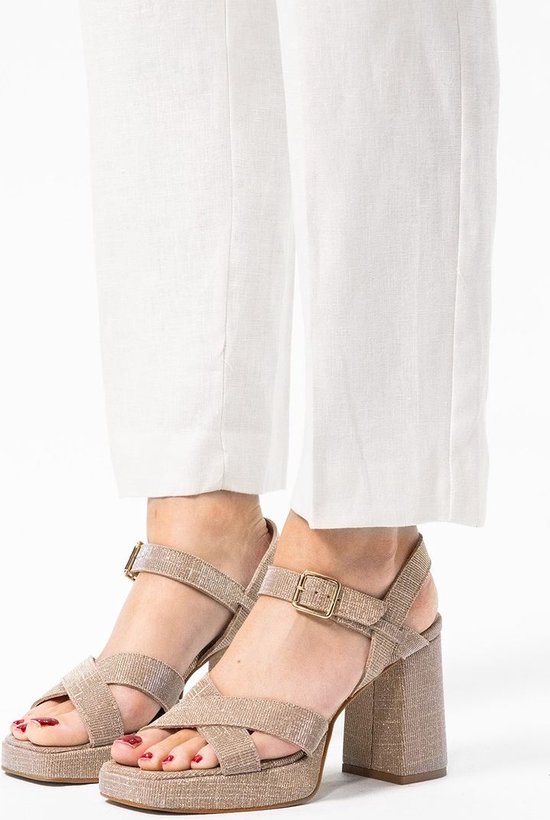Sandales/Mules En Cuir Multicolores - Taille 39.5/40, Talon épais, Style Espadrille, Occasion Très Bon état