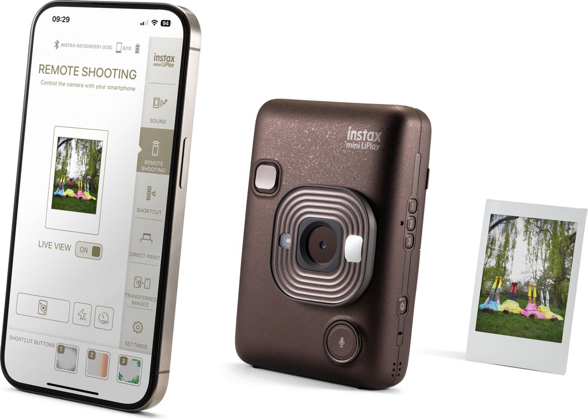 Fujifilm INSTAX mini LiPlay - Hybride Camera-Printer met Geluid thumbnail 2