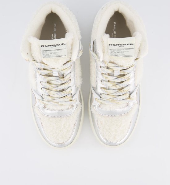 Philippe Model La Grande Mid Woman Sneakers - Leer - Dames - Wit - Maat 37