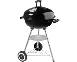 Houtskoolbarbecue - Kogelbarbecue - Ronde Barbecue - Op Wielen - BBQ - 45 x 83 centimeter - Metaal - Zwart