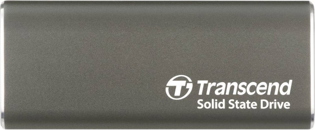 Transcend ESD265C - SSD - 2 TB - extern (draagbaar) (USB-C aansluiting) - 256-bits AES - ijzergrijs