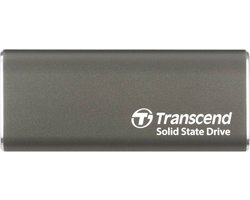 Transcend ESD265C – SSD – 2 TB – extern (draagbaar) (USB-C aansluiting) – 256-bits AES – ijzergrijs