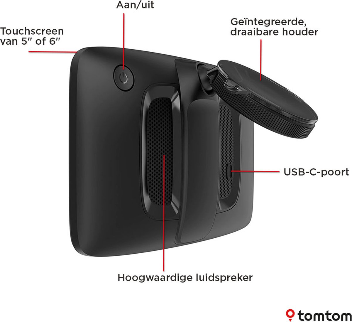 TomTom GO Classic 6 (2nd GEN) - Autonavigatie - Europa (incl. dubbele USB snellader) thumbnail 4
