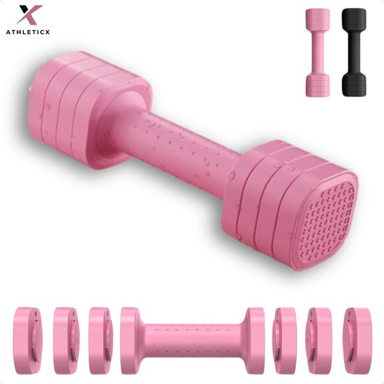 Foto: Athleticx dumbbells 0 9 t m 2 3 kg verstelbare dumbells 1 stuk roze ergonomisch handvat gewichten handgewichten dumbells dumbells set gewichten set fitness gewichten krachttraining halterset gewichten 2 kg fitness